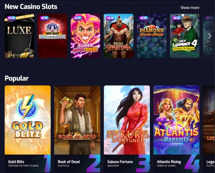X3000 Casino games